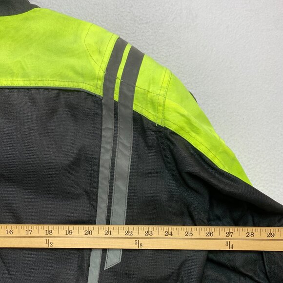 Joe Rocket Motorcycle Jacket Mens XL Green Black Hi Viz Green Armored Liner - Picture 15 of 16